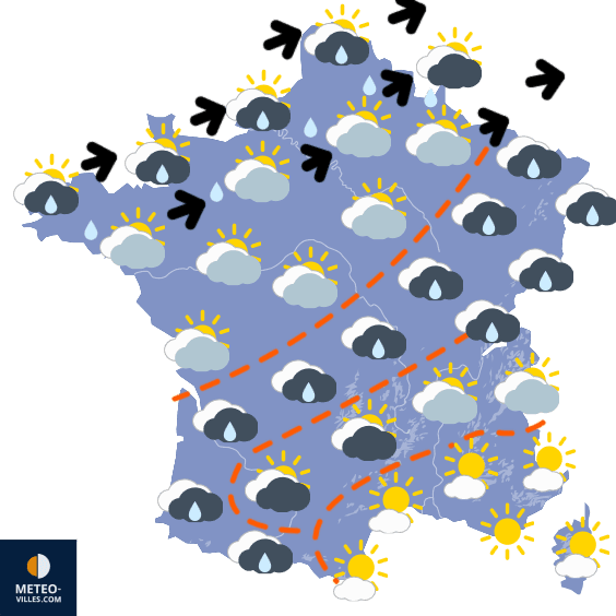 Retour d'un temps plus ensoleillé et plus chaud par le sud