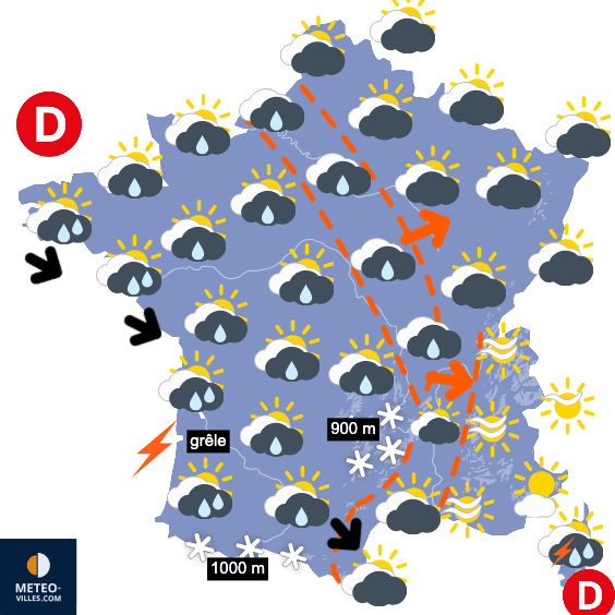 Extrêmemment perturbé avec de l'air froid à nos portes